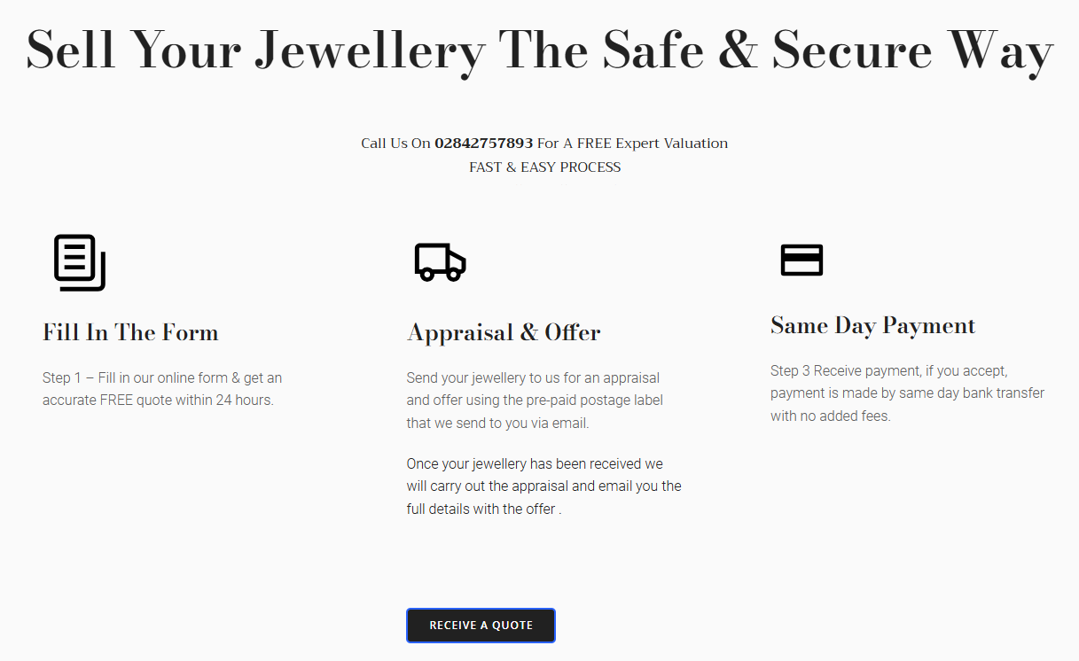 Sell Your luxury Jewellery in 3 simple stels